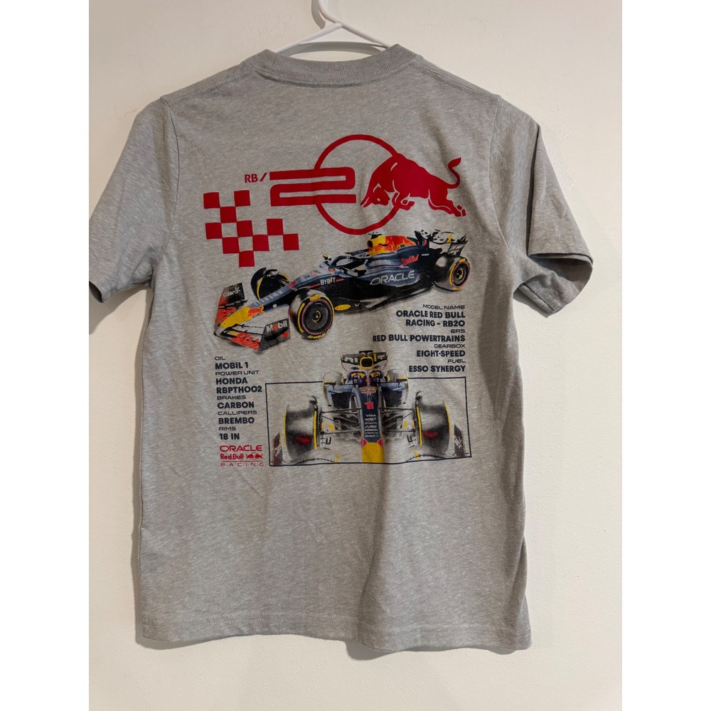 Abercrombie kids Oracle Red Bull Racing RB20 Tee Boys 11/12 Grey Shirt F1